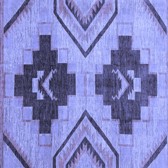 Square Abstract Blue Modern Rug, abs3226blu