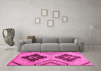 Machine Washable Abstract Pink Modern Rug, wshabs3226pnk