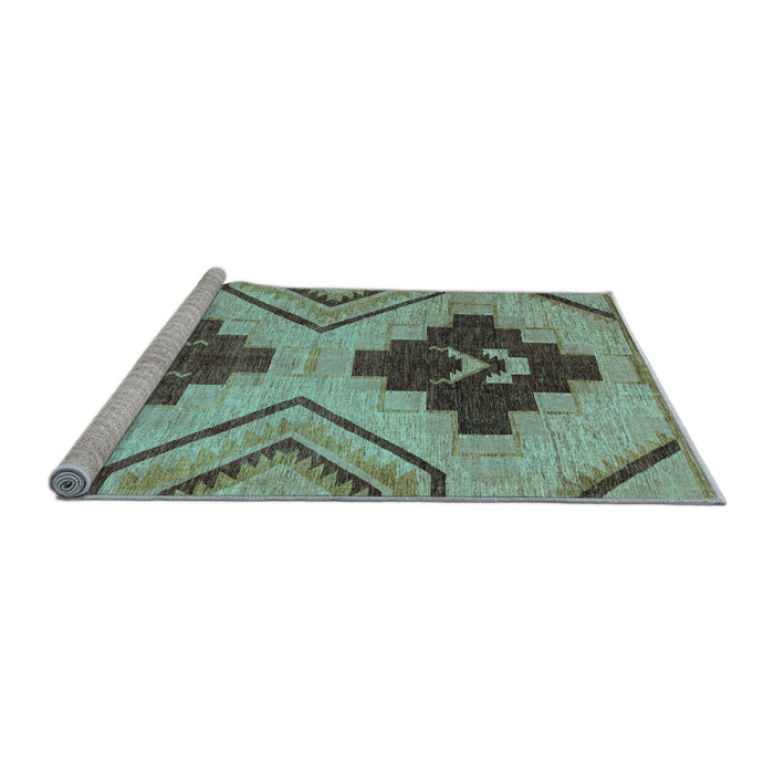 Sideview of Machine Washable Abstract Light Blue Modern Rug, wshabs3226lblu