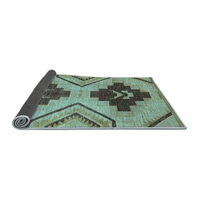 Sideview of Abstract Light Blue Modern Rug, abs3226lblu