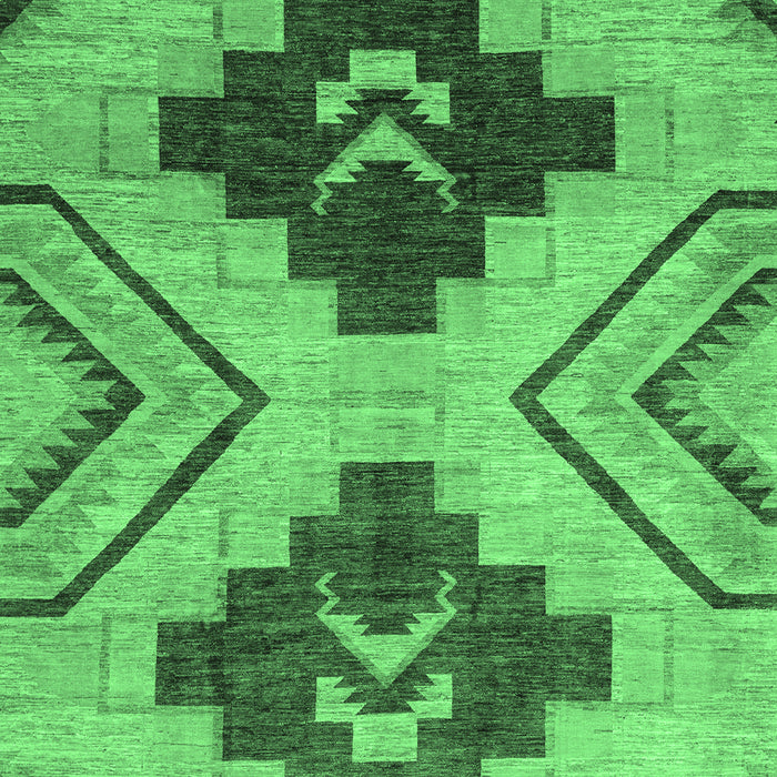 Machine Washable Abstract Emerald Green Modern Area Rugs, wshabs3226emgrn