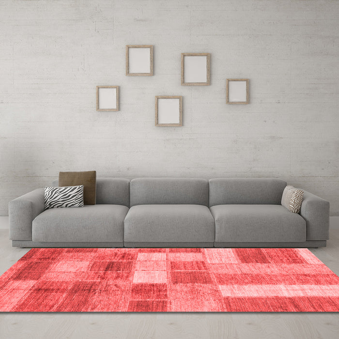 Transitional Red Washable Rugs