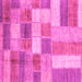 Square Patchwork Pink Transitional Rug, abs3227pnk