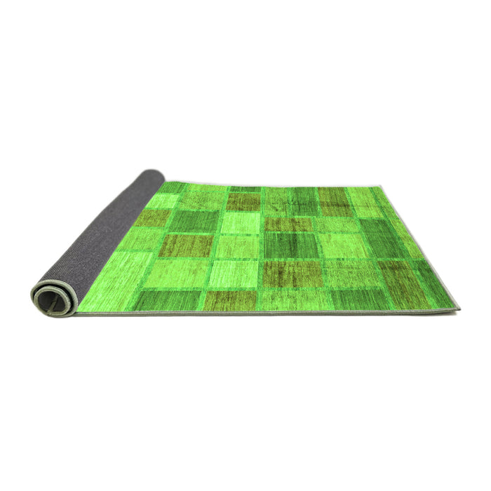 Sideview of Patchwork Green Transitional Rug, abs3227grn