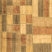 Square Patchwork Brown Transitional Rug, abs3227brn