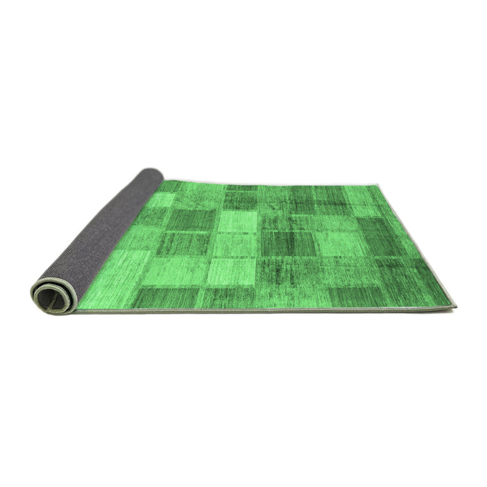 Sideview of Patchwork Emerald Green Transitional Rug, abs3227emgrn