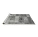 Sideview of Machine Washable Patchwork Gray Transitional Rug, wshabs3227gry
