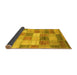 Sideview of Patchwork Yellow Transitional Rug, abs3227yw