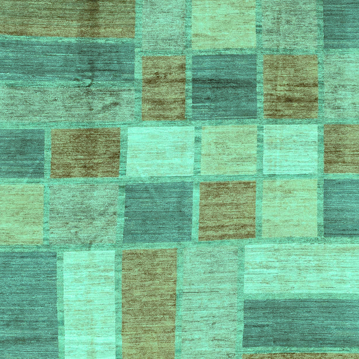 Machine Washable Patchwork Turquoise Transitional Area Rugs, wshabs3227turq