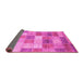 Sideview of Patchwork Pink Transitional Rug, abs3227pnk