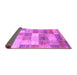 Sideview of Patchwork Purple Transitional Rug, abs3227pur