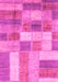 Patchwork Pink Transitional Rug, abs3227pnk