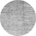 Round Machine Washable Abstract Gray Modern Rug, wshabs3228gry