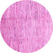 Round Machine Washable Abstract Pink Modern Rug, wshabs3228pnk