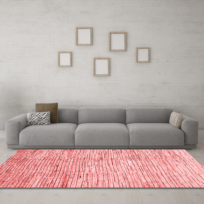 Modern Red Washable Rugs