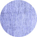 Round Machine Washable Abstract Blue Modern Rug, wshabs3228blu