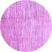 Round Abstract Purple Modern Rug, abs3228pur