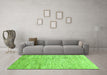 Machine Washable Abstract Green Modern Area Rugs in a Living Room,, wshabs3228grn