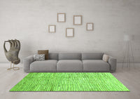 Machine Washable Abstract Green Modern Rug, wshabs3228grn