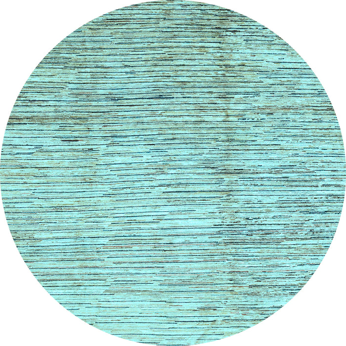 Round Machine Washable Abstract Light Blue Modern Rug, wshabs3228lblu