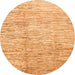 Round Abstract Orange Modern Rug, abs3228org