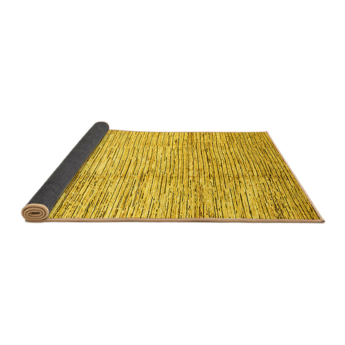 Sideview of Abstract Yellow Modern Rug, abs3228yw