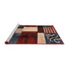 Sideview of Machine Washable Abstract Dark Almond Brown Rug, wshabs3229