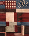 Abstract Dark Almond Brown Modern Rug, abs3229