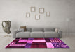 Machine Washable Abstract Pink Modern Rug in a Living Room, wshabs3229pnk