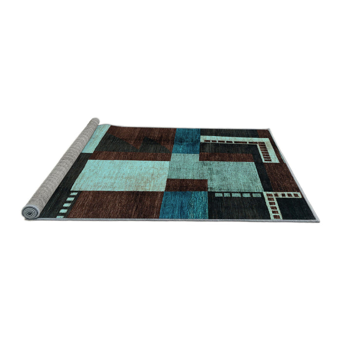 Sideview of Machine Washable Abstract Light Blue Modern Rug, wshabs3229lblu