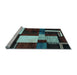 Sideview of Machine Washable Abstract Light Blue Modern Rug, wshabs3229lblu