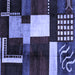 Square Abstract Blue Modern Rug, abs3229blu