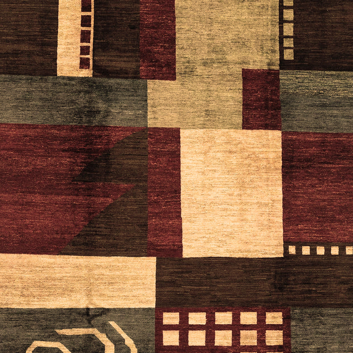 Abstract Brown Modern Rug, abs3229brn