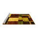 Sideview of Machine Washable Abstract Yellow Modern Rug, wshabs3229yw