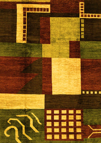 Abstract Yellow Modern Rug, abs3229yw