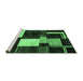 Sideview of Machine Washable Abstract Emerald Green Modern Area Rugs, wshabs3229emgrn