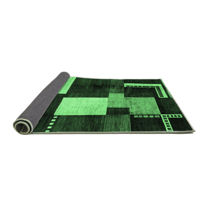 Sideview of Abstract Emerald Green Modern Rug, abs3229emgrn