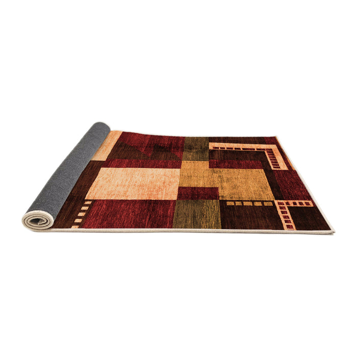 Sideview of Abstract Orange Modern Rug, abs3229org