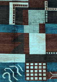 Abstract Light Blue Modern Rug, abs3229lblu