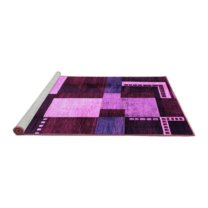 Sideview of Machine Washable Abstract Purple Modern Area Rugs, wshabs3229pur