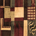 Square Machine Washable Abstract Brown Modern Rug, wshabs3229brn