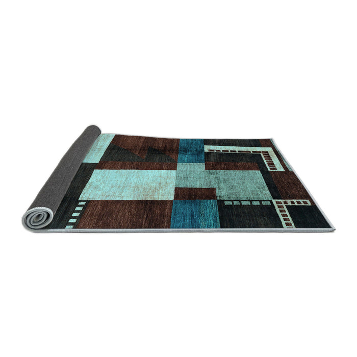 Sideview of Abstract Light Blue Modern Rug, abs3229lblu