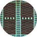 Round Abstract Light Blue Modern Rug, abs322lblu