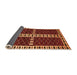 Sideview of Abstract Orange Modern Rug, abs322org