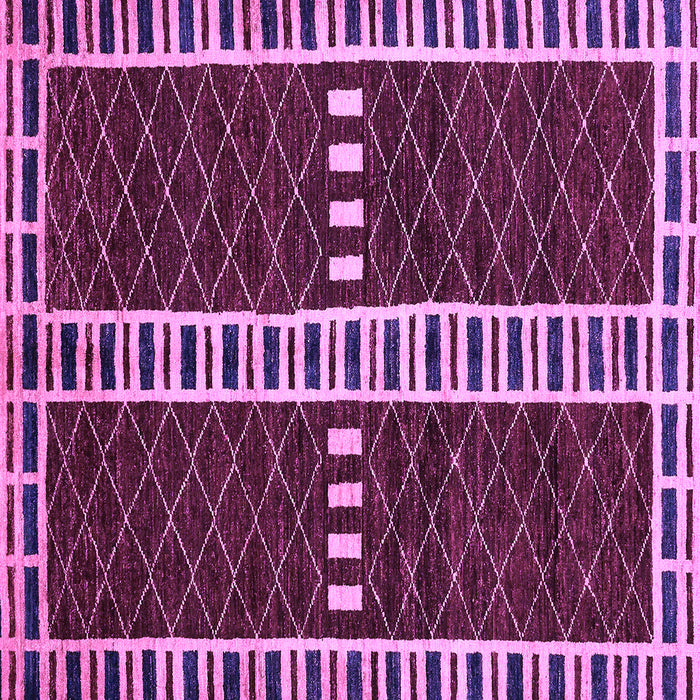 Square Machine Washable Abstract Purple Modern Area Rugs, wshabs322pur