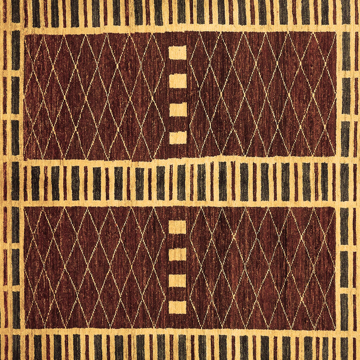 Square Machine Washable Abstract Brown Modern Rug, wshabs322brn