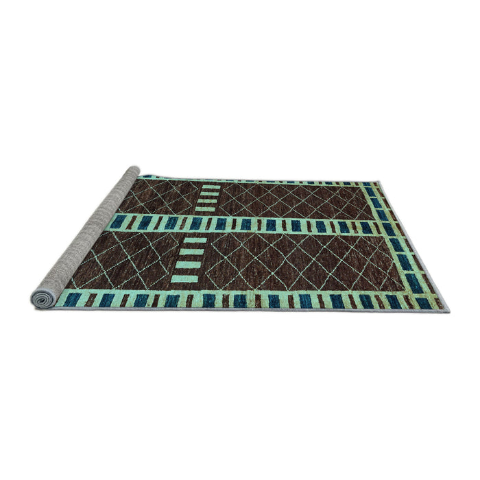 Sideview of Machine Washable Abstract Light Blue Modern Rug, wshabs322lblu