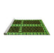 Sideview of Machine Washable Abstract Green Modern Area Rugs, wshabs322grn