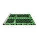 Sideview of Machine Washable Abstract Emerald Green Modern Area Rugs, wshabs322emgrn