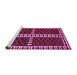 Sideview of Machine Washable Abstract Pink Modern Rug, wshabs322pnk